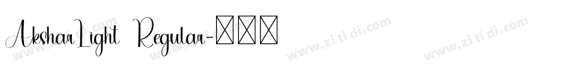 AksharLight Regular字体转换